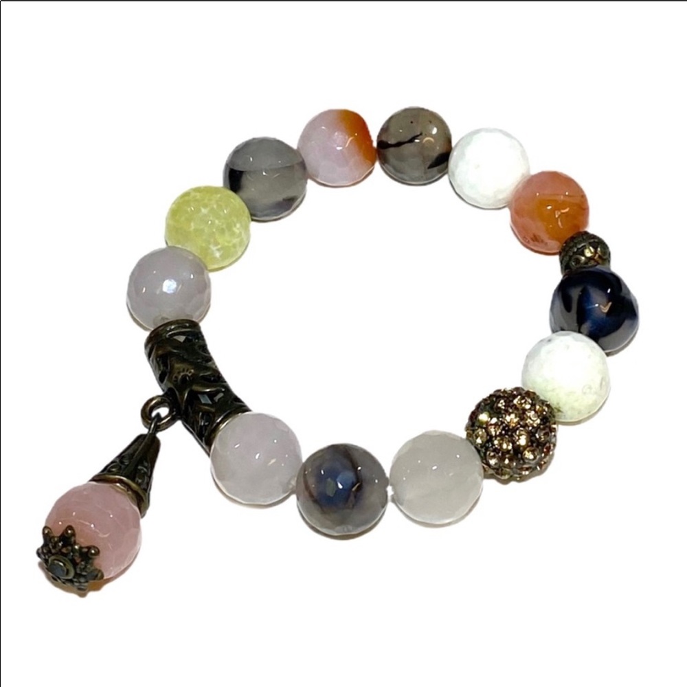 Dangle Bracelet Golf Lover Beaded Stretch Heavy Quality Two Golf Balls s… - Picture 7 of 7
